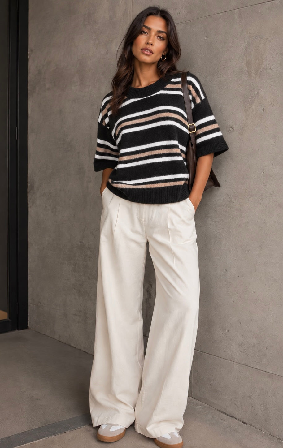 Striped Short Sleeve Jumper