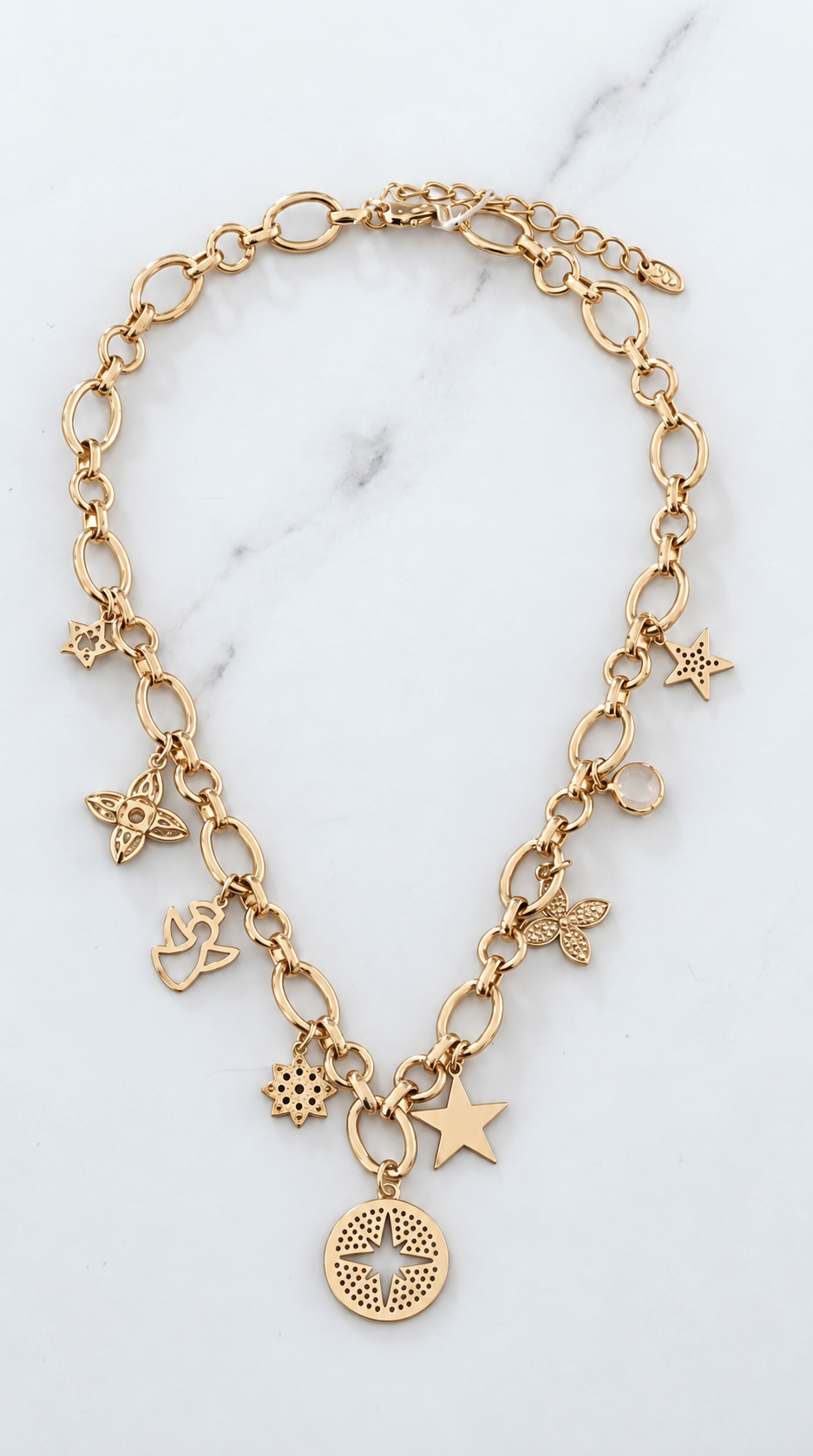Multi Charm Short Necklace