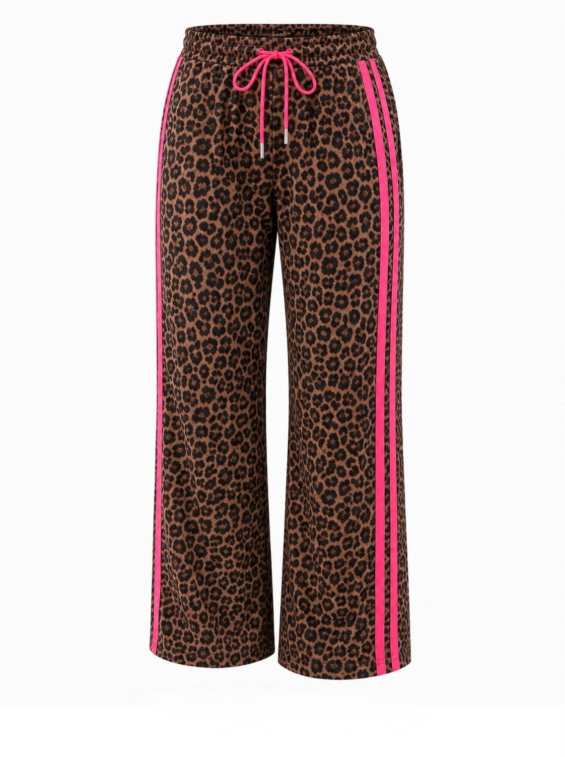 Contrast Stripe Faux Suede Joggers