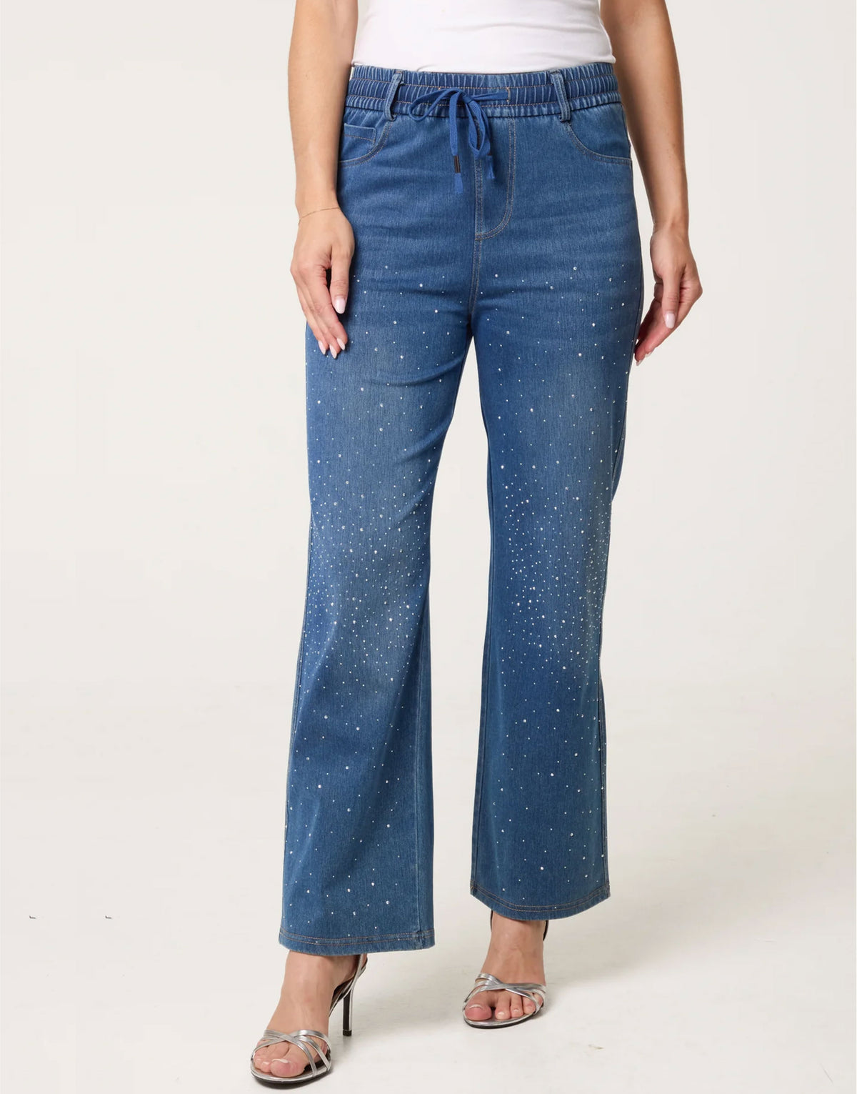 Diamante Elasticated Waist Jeans