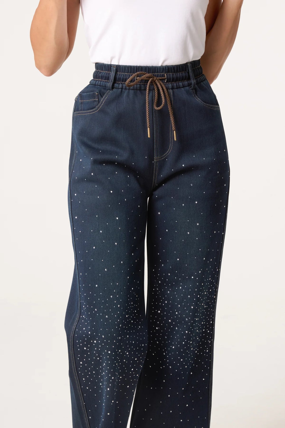 Scattered Diamante Jeans