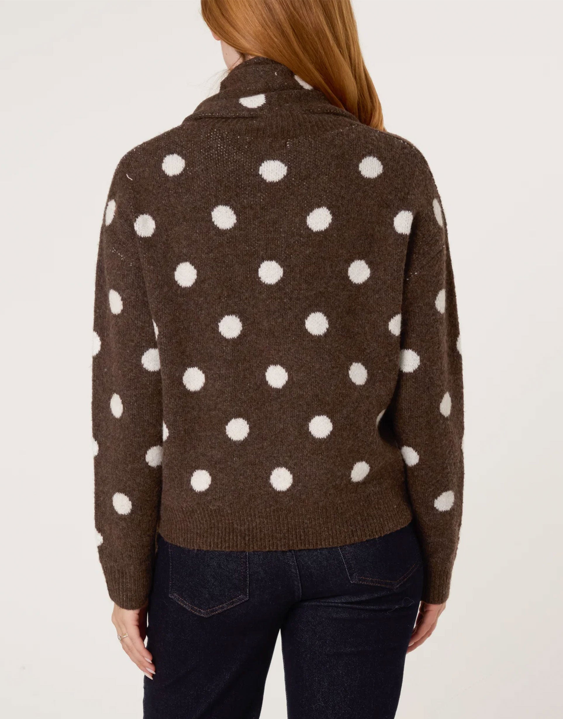 Polka Dot Scarf Jumper