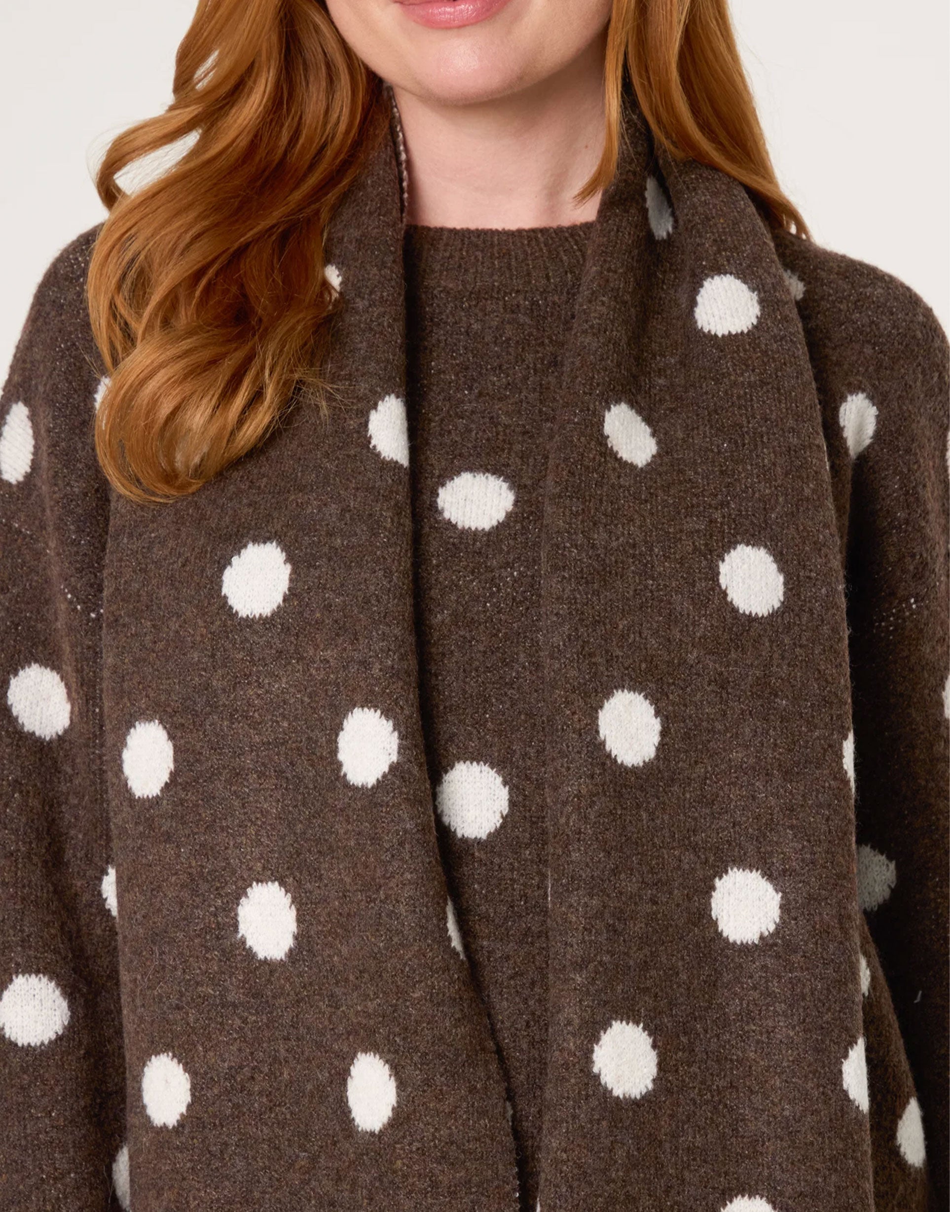 Polka Dot Scarf Jumper
