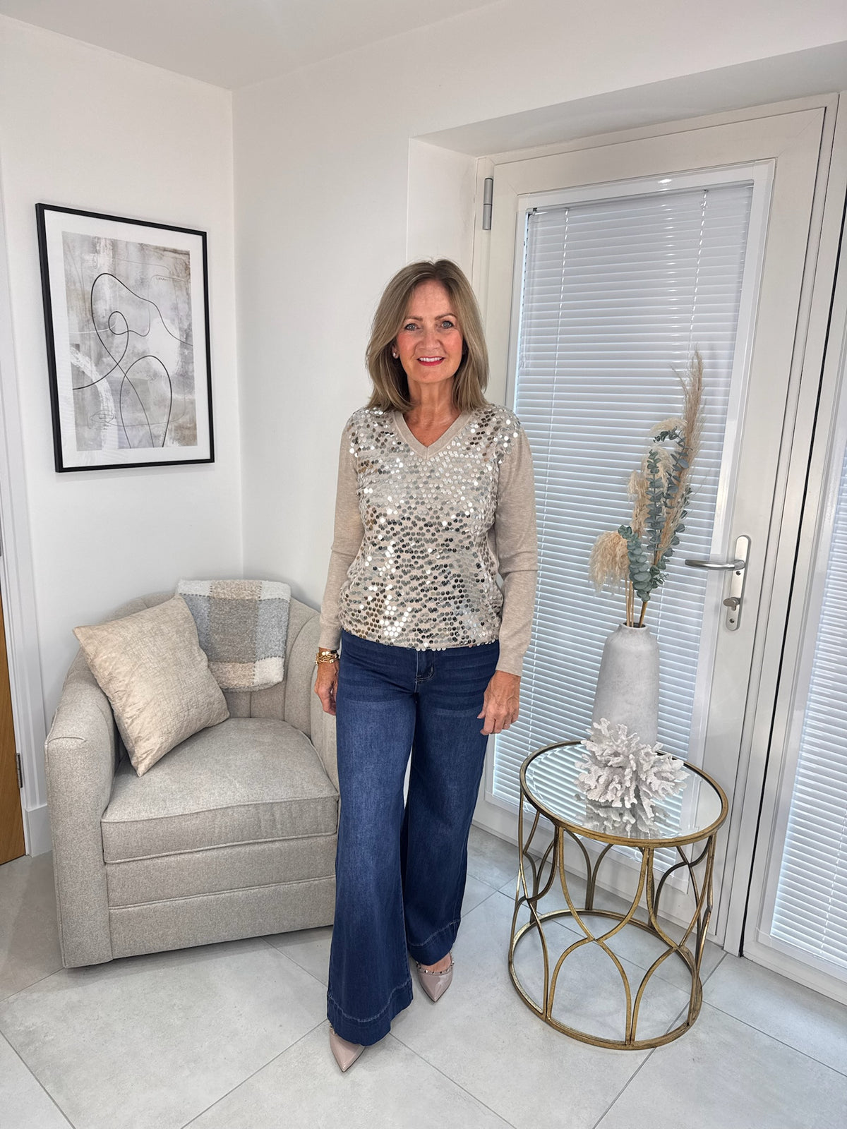 Florence Stretch Wide Leg Jeans