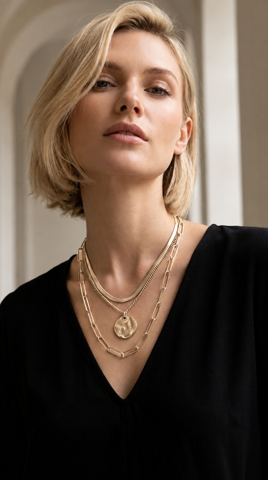 Multi Chain Short Necklace