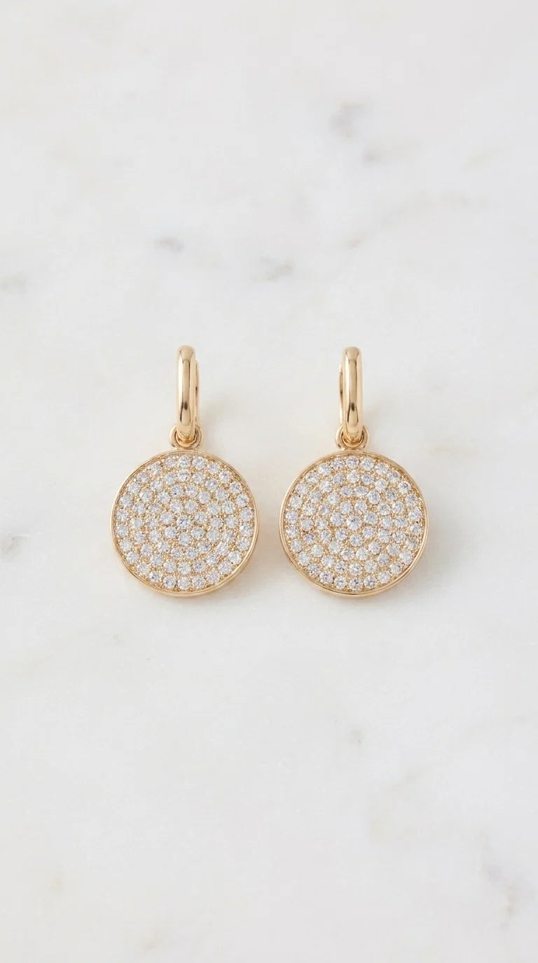 Diamante Circle Drop Earring