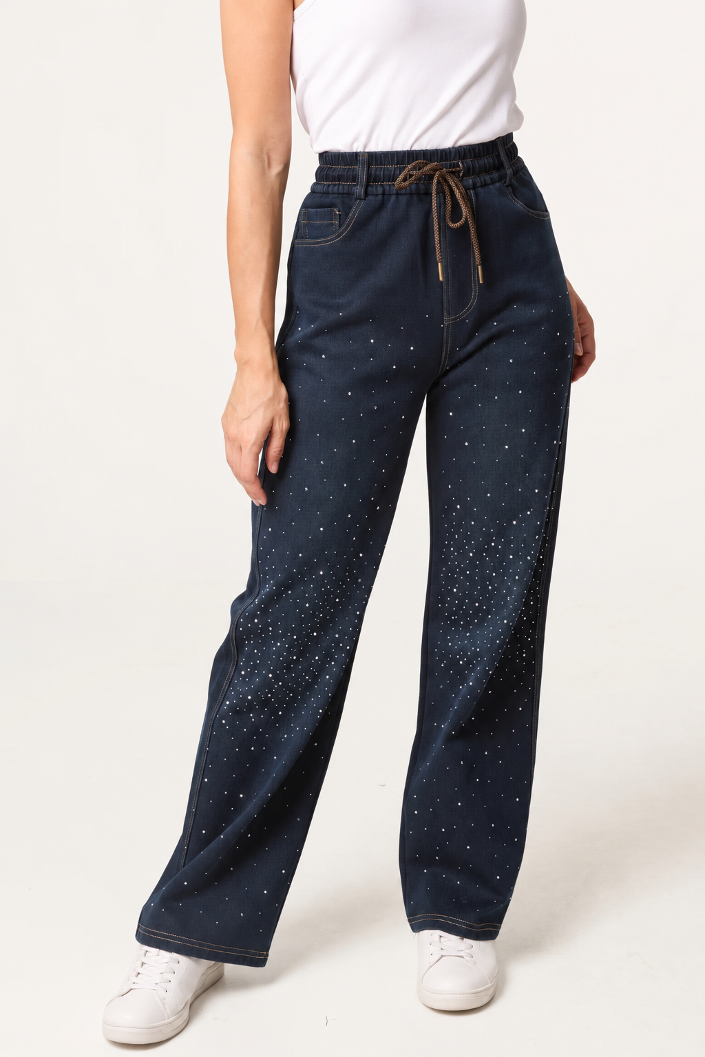 Scattered Diamante Jeans