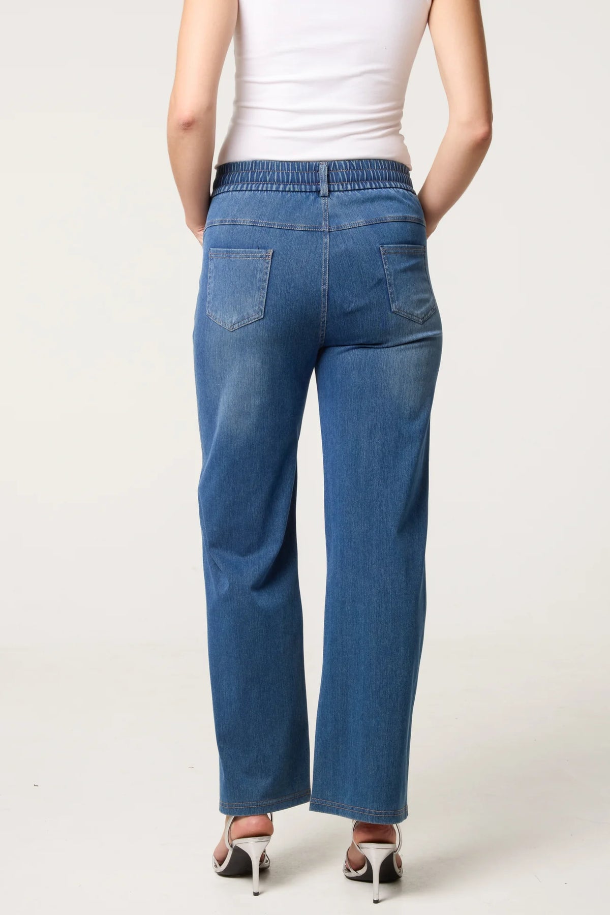 Lucy Cobb Diamante Elasticated Waist Jeans