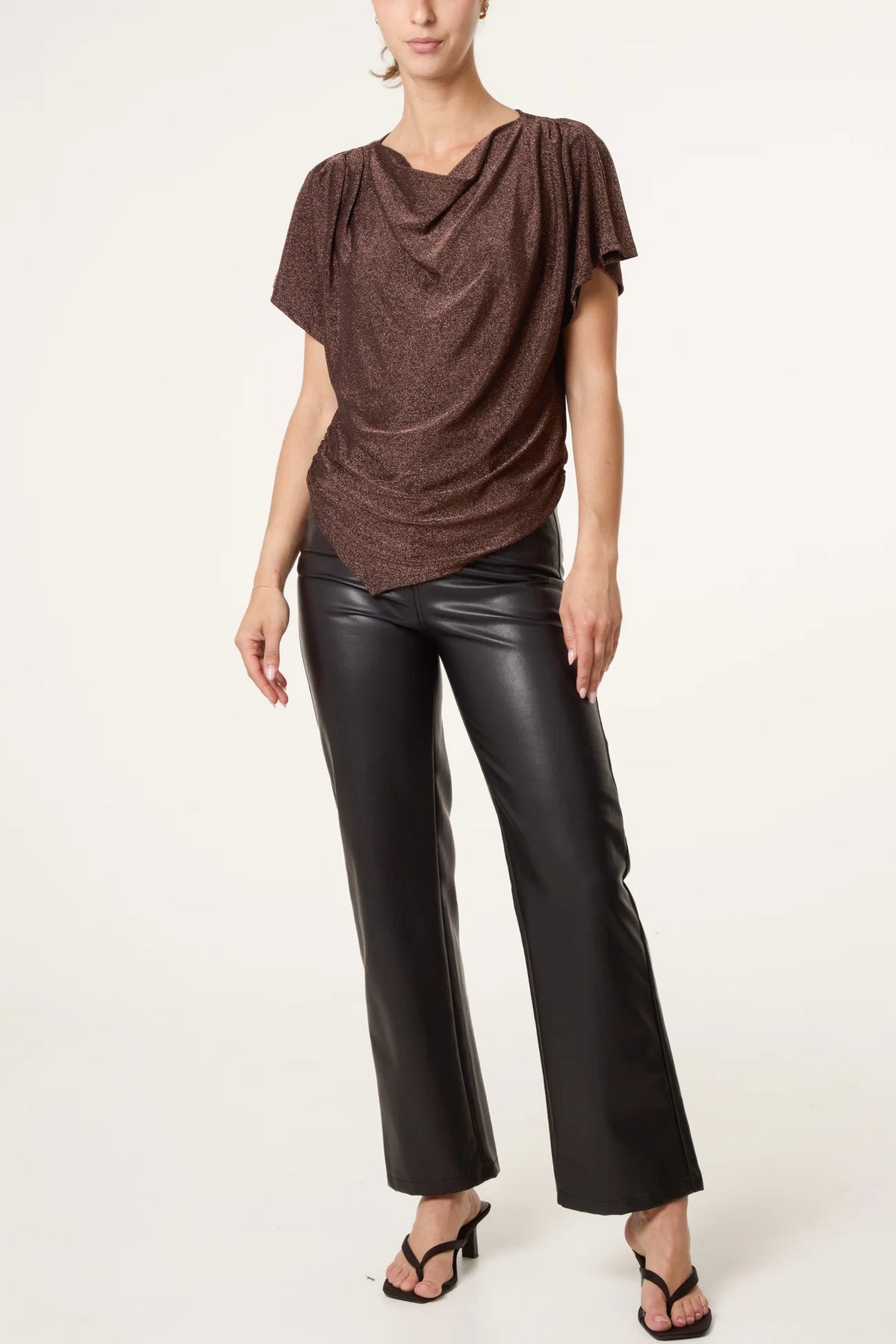 Lucy Cobb Asymmetric Sparkle Top