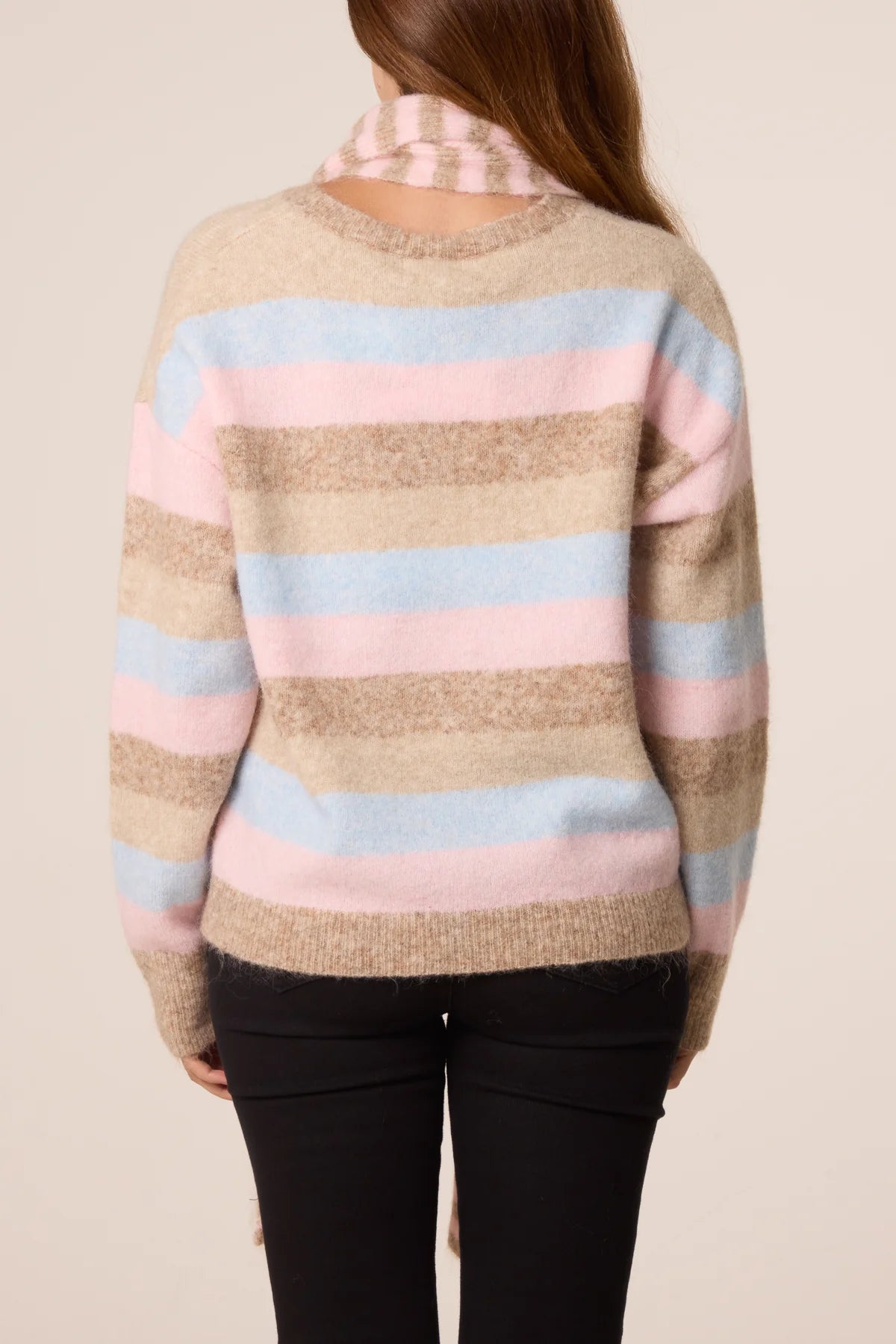 Striped Scarf & Jumper Set