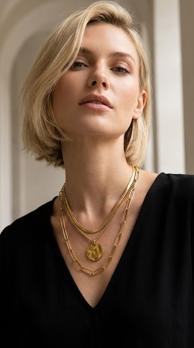 Multi Chain Short Necklace