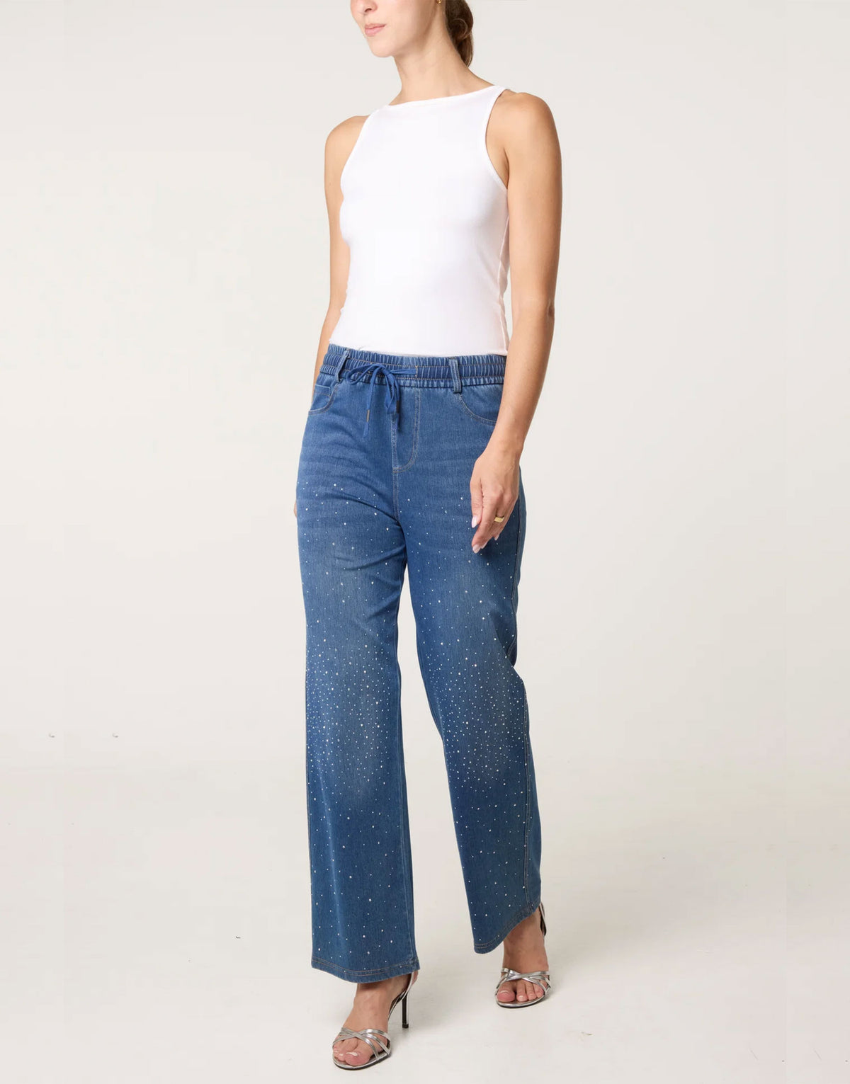 Diamante Elasticated Waist Jeans