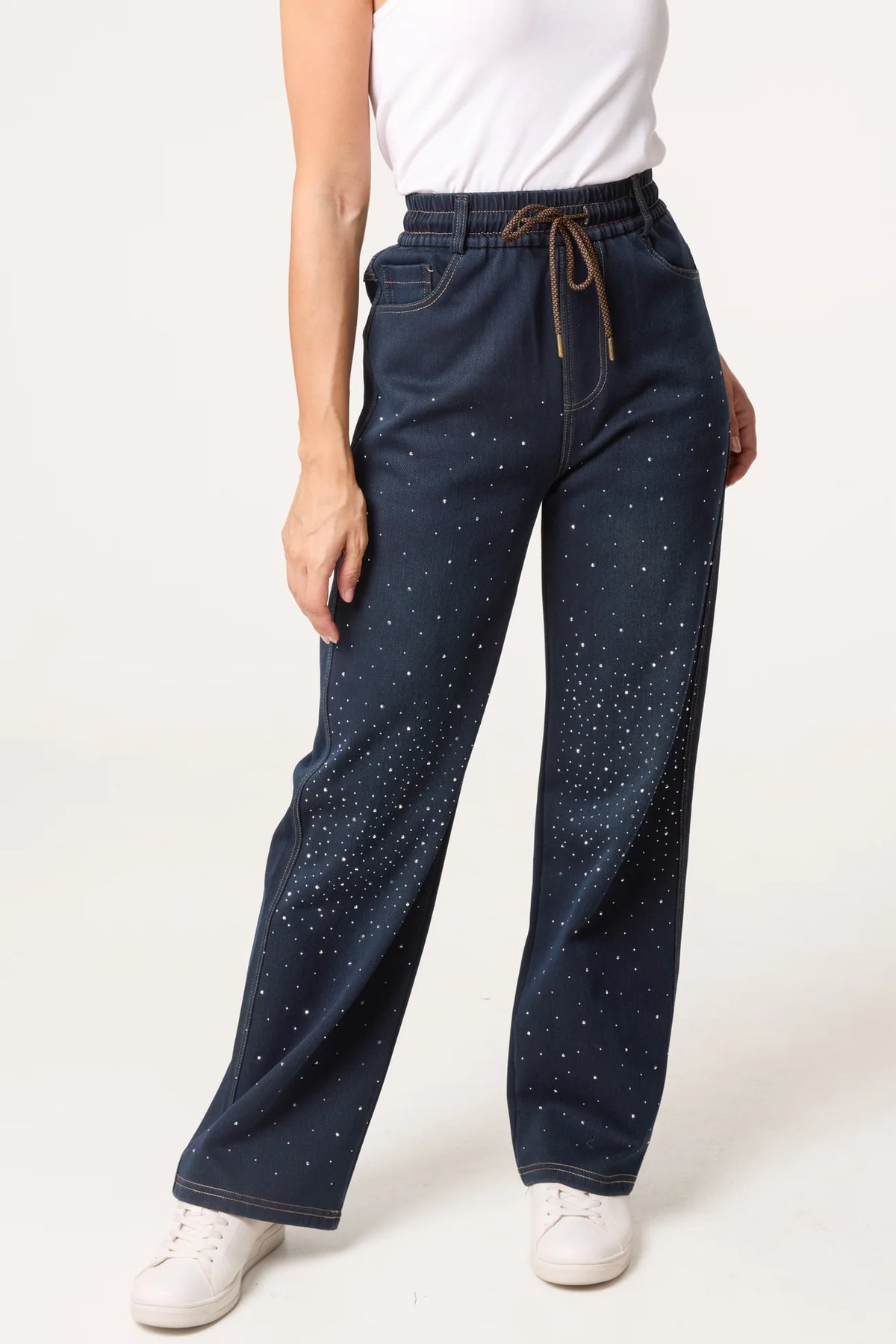 Scattered Diamante Jeans