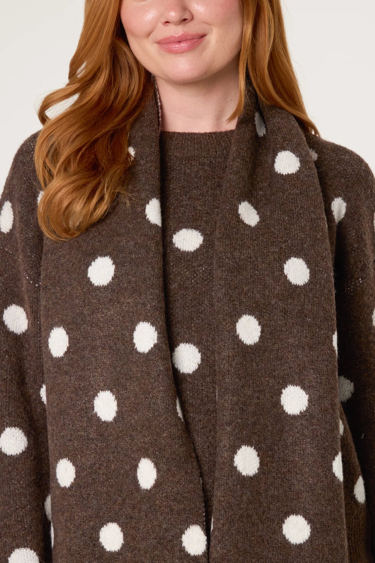 Lucy Cobb Polka Dot Scarf Jumper