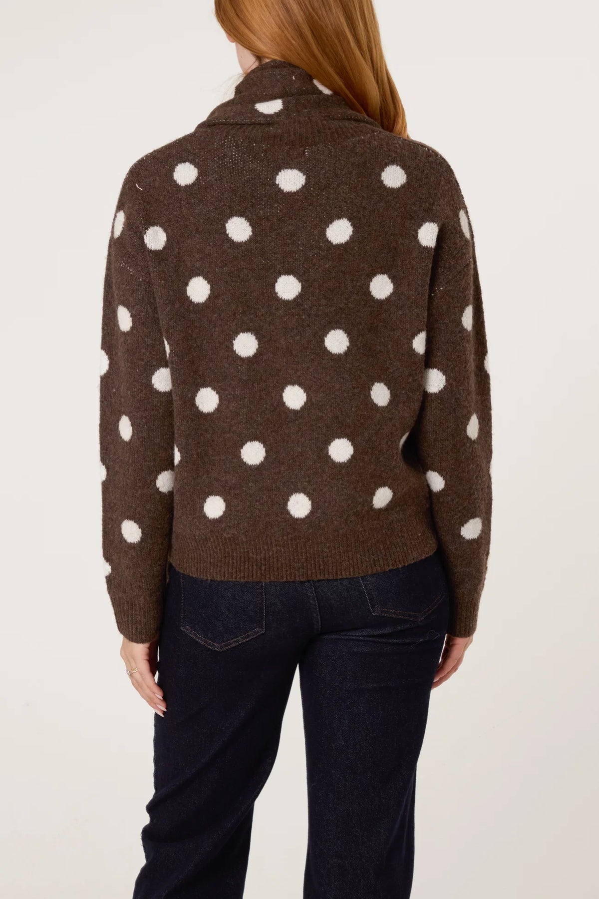 Lucy Cobb Polka Dot Scarf Jumper